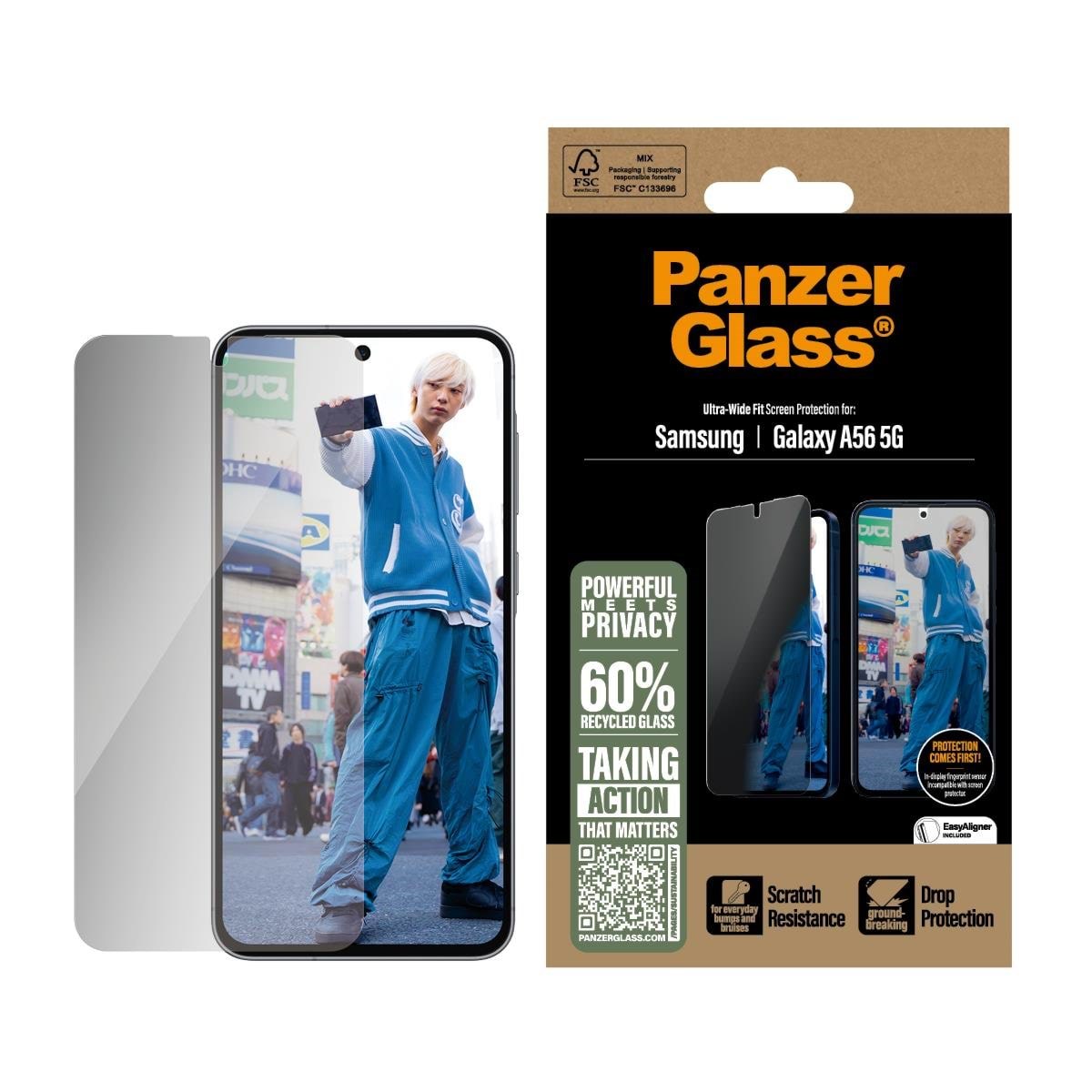 PanzerGlass Privacy Screen Protector Samsung Galaxy A56 5G | Ultra-Wide Fit