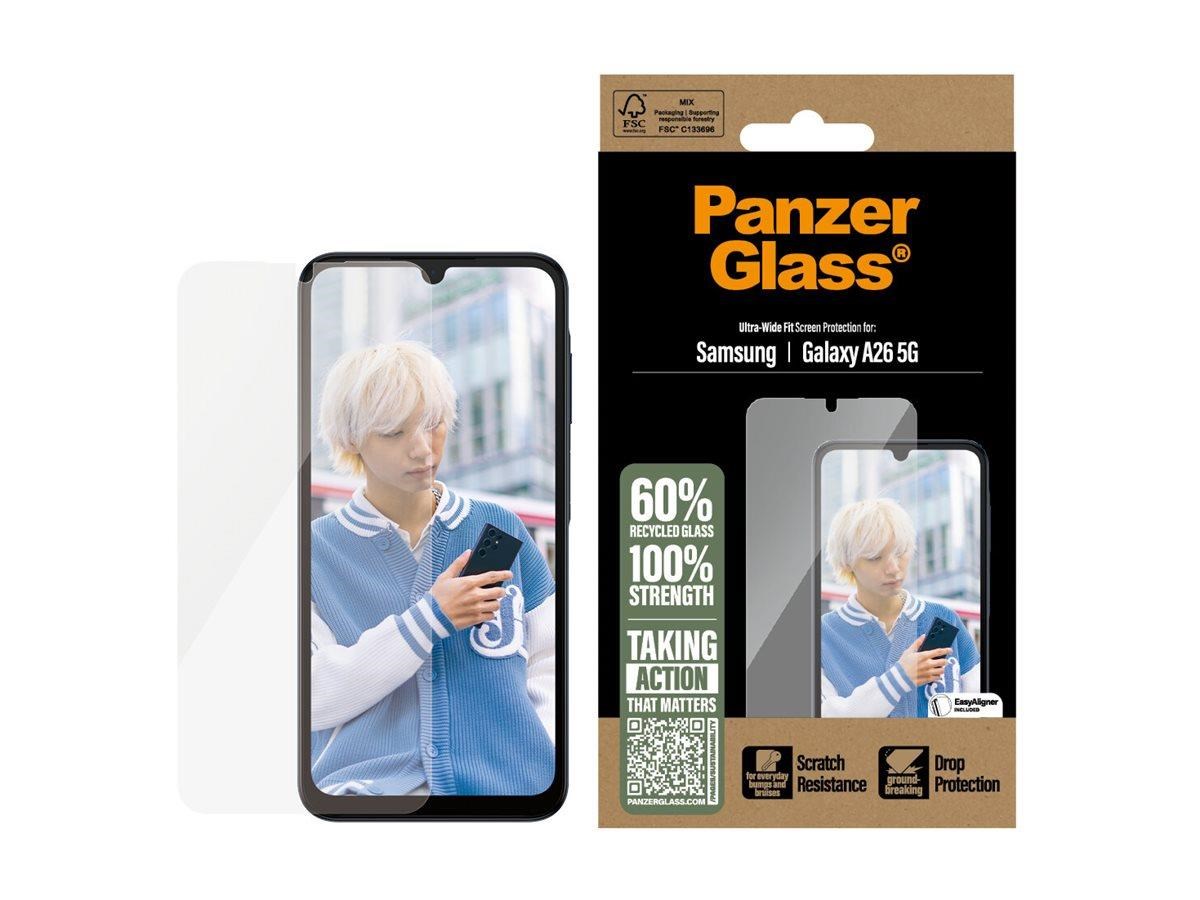 PanzerGlass Screen Protector Samsung Galaxy A26 5G | Ultra-Wide Fit Beskyttelsesglas PGRNUWFG38541