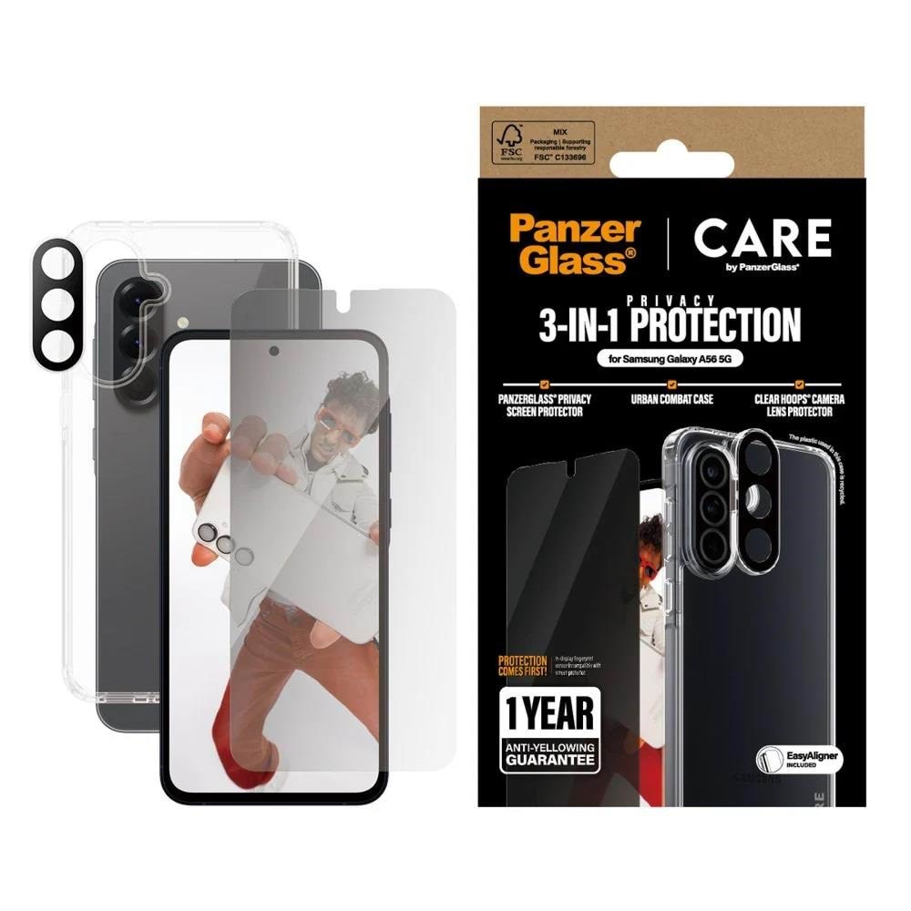 CARE by PanzerGlass Flagship 3-in-1 Privacy Bundle Samsung Galaxy A56 5G Beskyttelsesglas CRRCHPUG38380