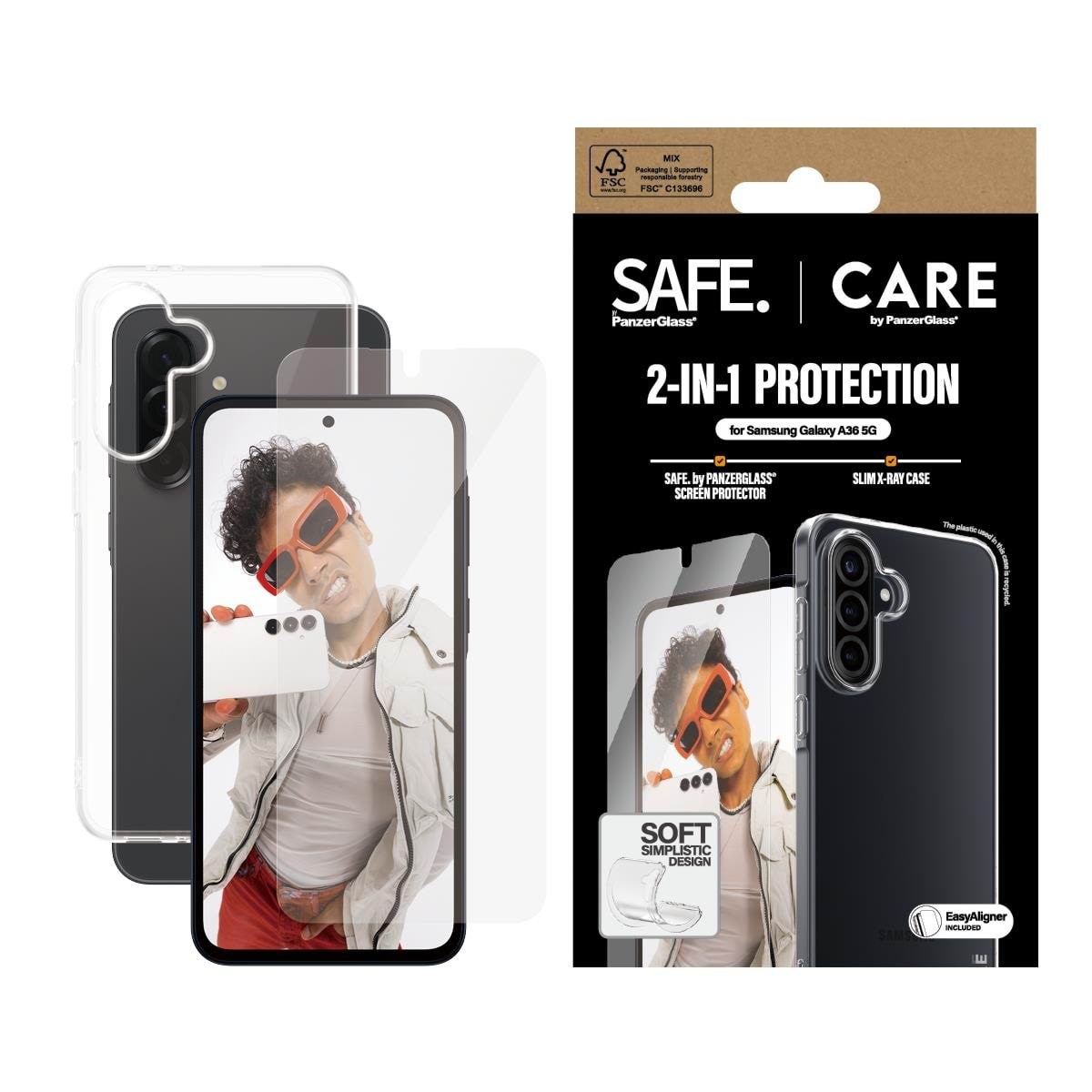 CARE by PanzerGlass Fashion 2-in-1 Bundle Samsung Galaxy A36 5G Beskyttelsesglas CRRCANUG38083