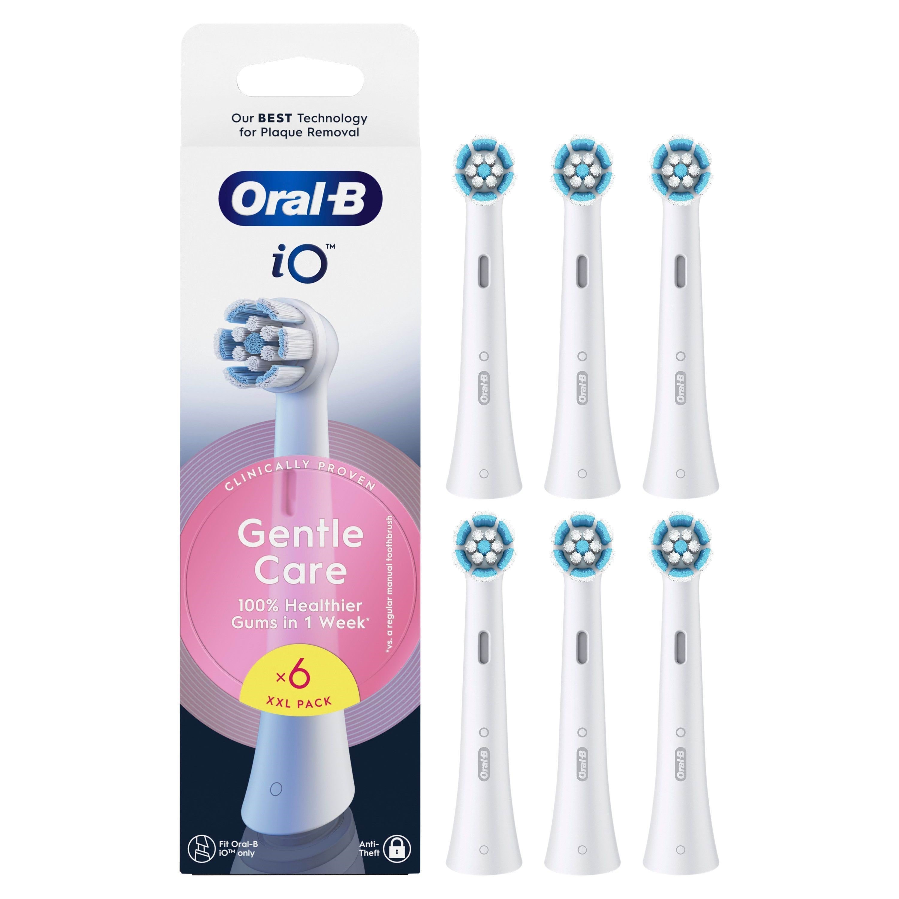 Oral-B Tandbørstehoveder iO Gentle Care - 6 pcs El Tandbørste 8700216195485