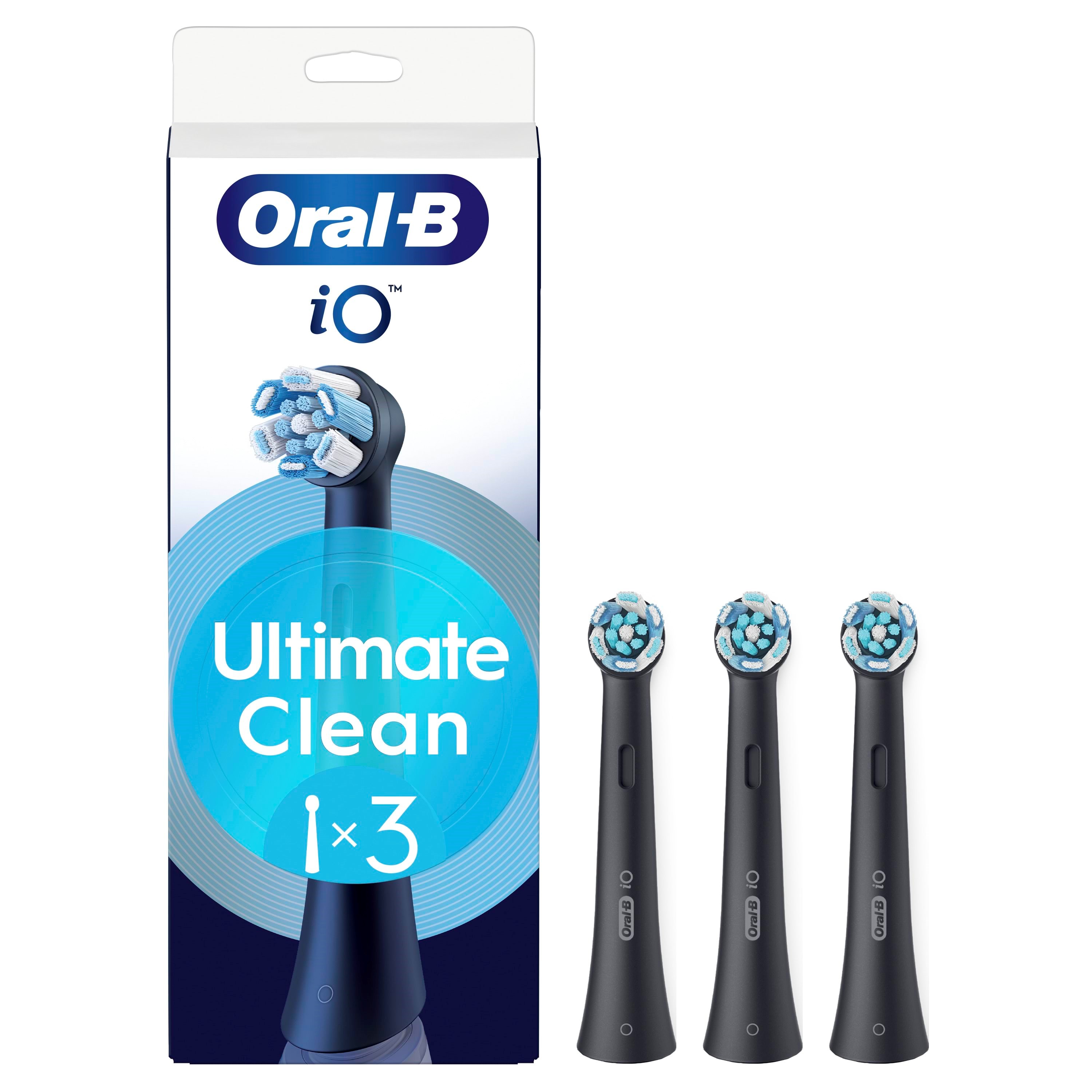 Oral-B Tandbørstehoveder iO Ultimate Clean Black - 3 pcs El Tandbørste 8700216456753