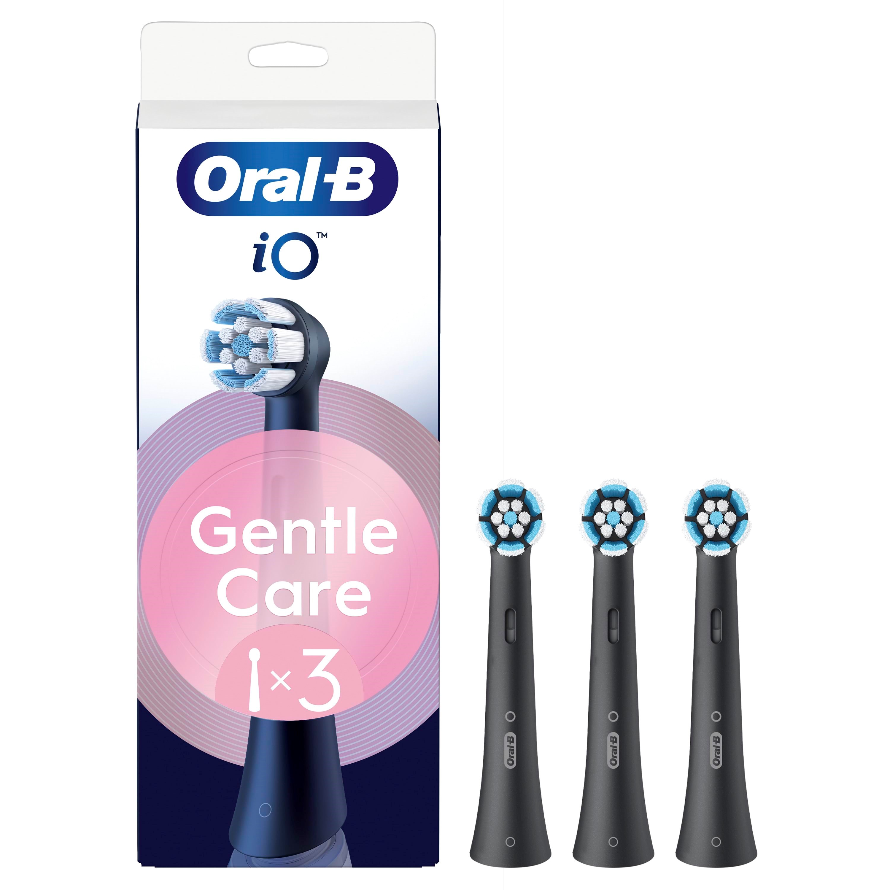 Oral-B Tandbørstehoveder iO Gentle Care Black - 3 pcs El Tandbørste 8700216456968