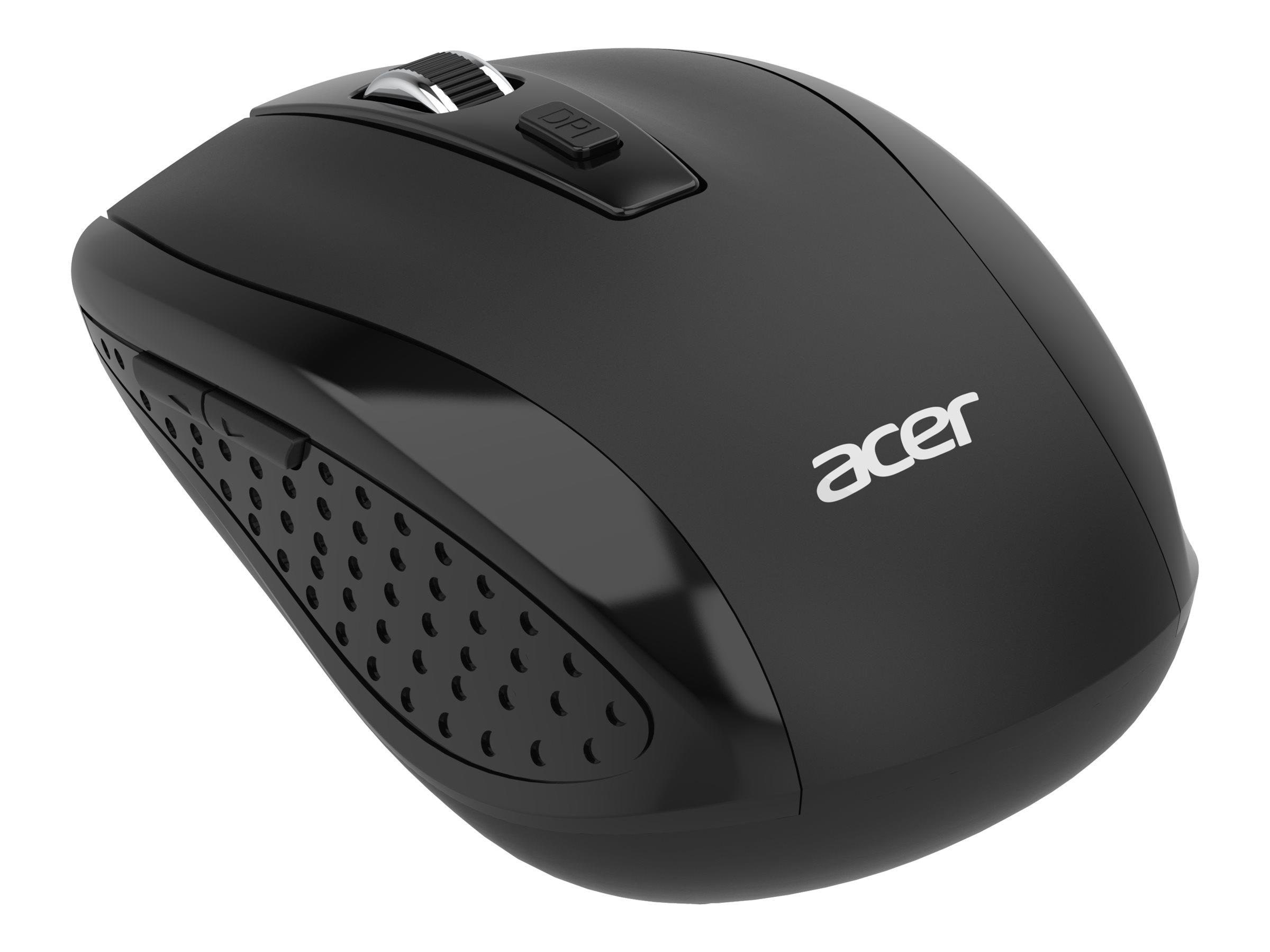 Acer Wireless Mouse (MX202) - mouse - 2.4 GHz - black - Mus - 6 knapper - Sort Mus HP.EXPBG.014