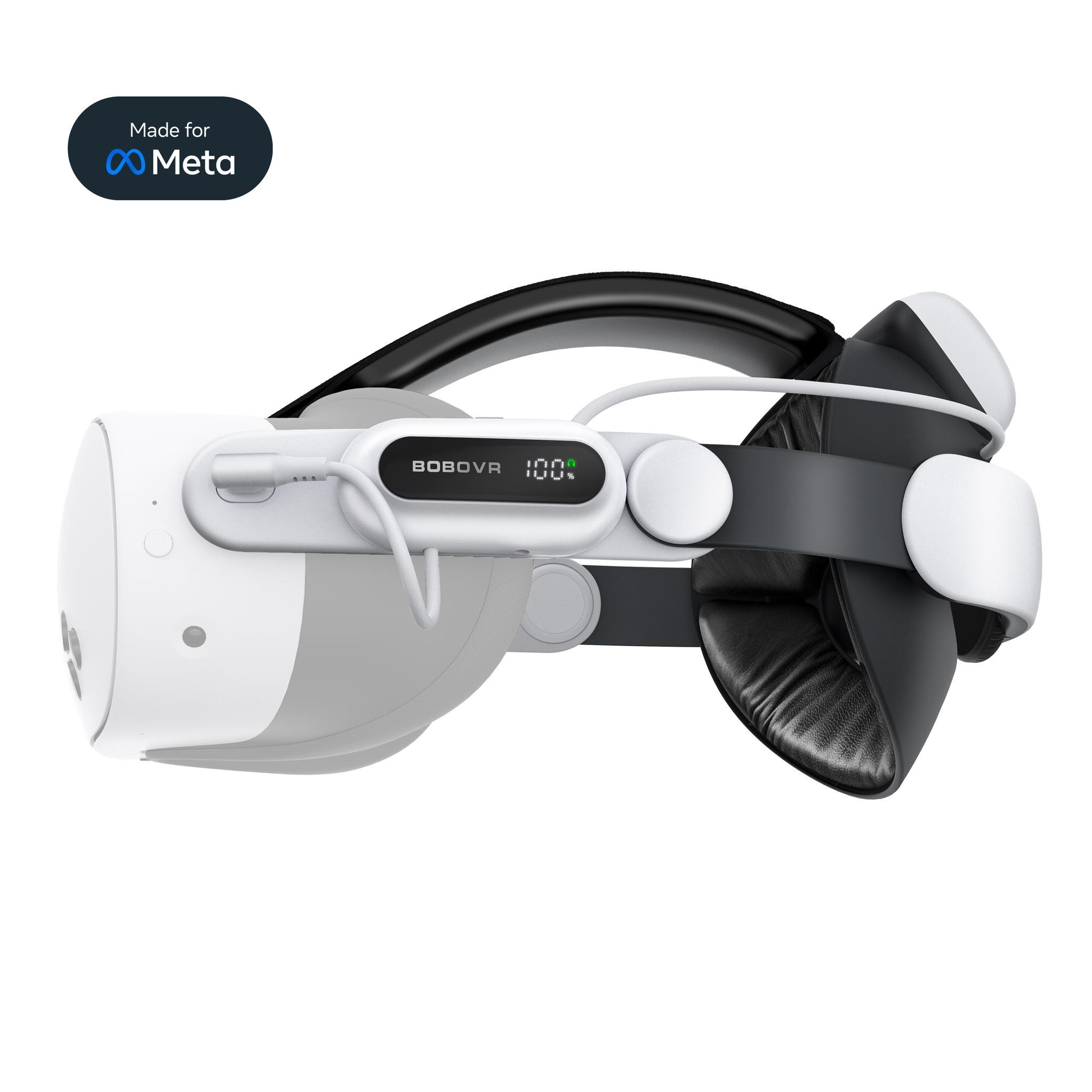 BoboVR E3 Pro Batterirem (inkl. batteri) - Til Quest 3 & 3S Vr Tilbehør