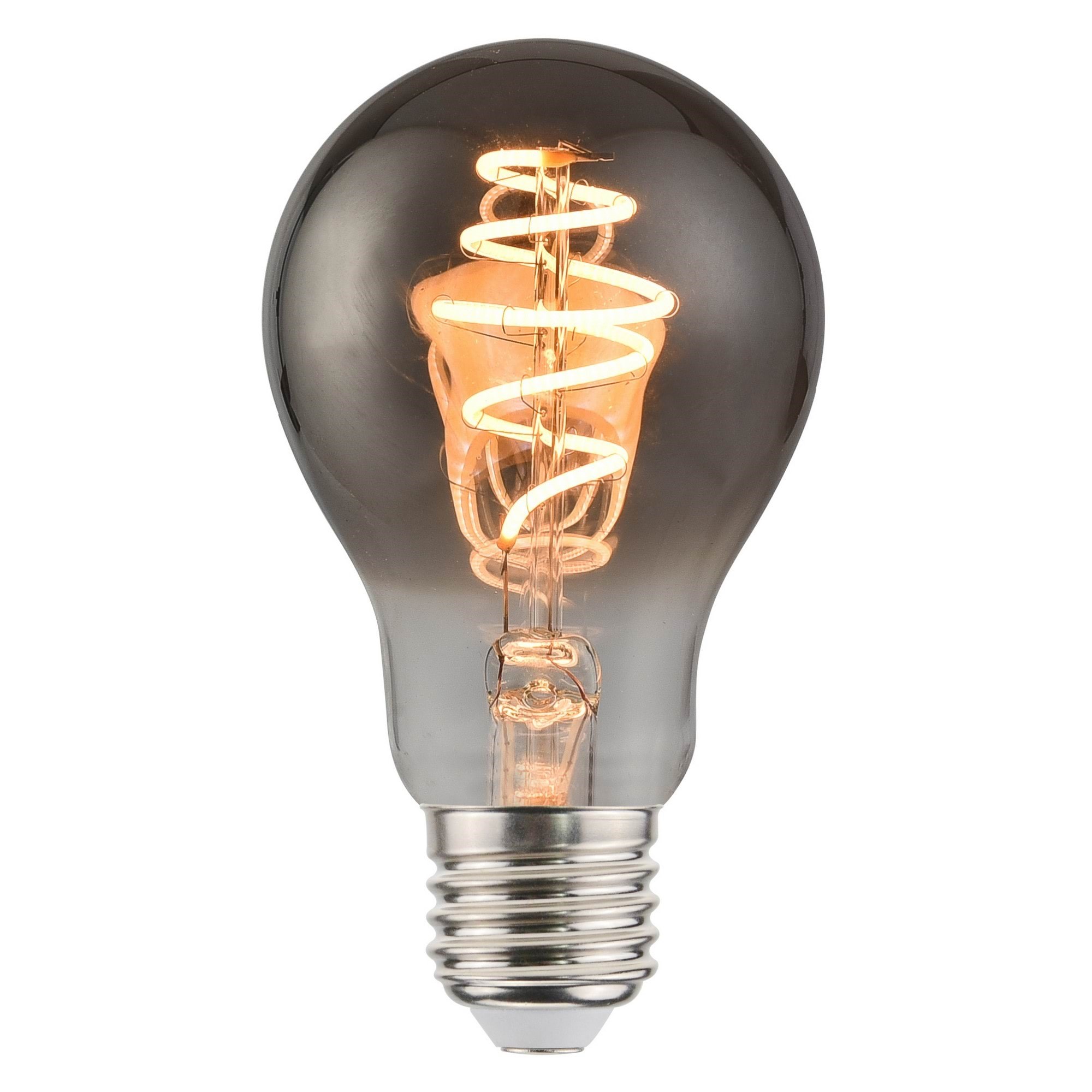 Nordlux LED pære Deco A60 Spiral Dim 1880 Kelvin 120 Lumen Røgfarvet E27