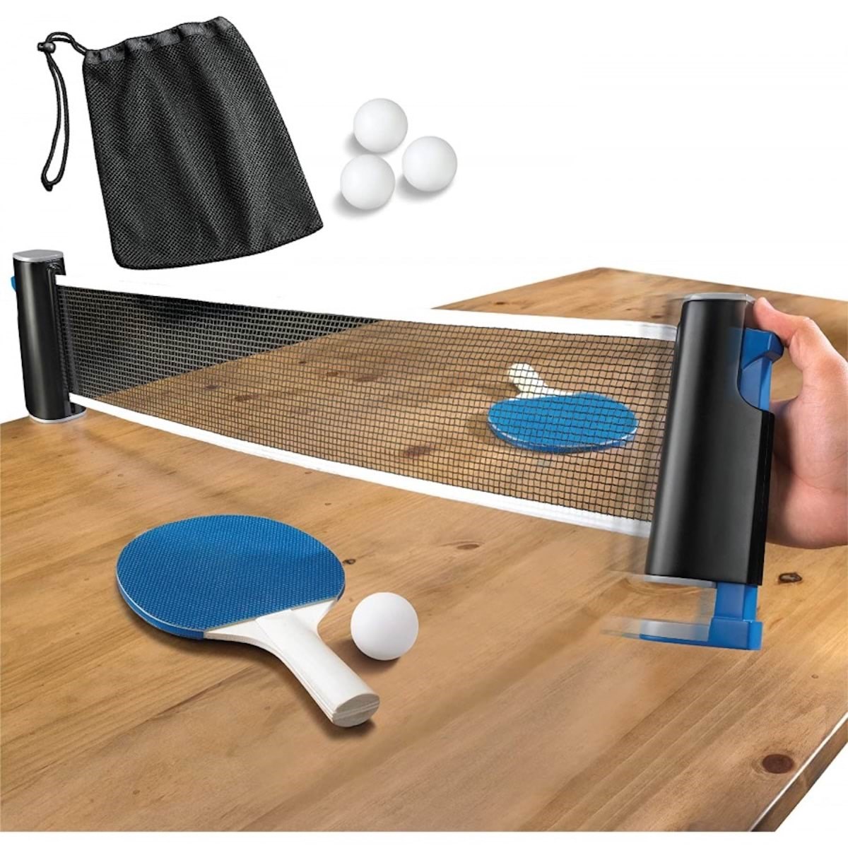 Pro Bordtennis sæt - Flex net med 2 bat og bolde Gadget 10001