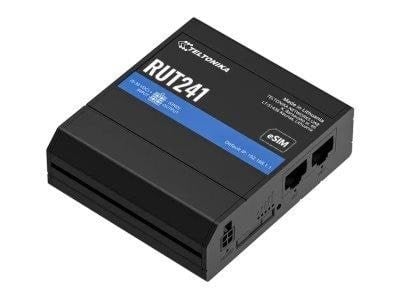Teltonika RUT241 eSIM - wireless router - WWAN - Wi-Fi - 2G 3G 4G - DIN rail mountable - Wireless router N Standard - 802.11n