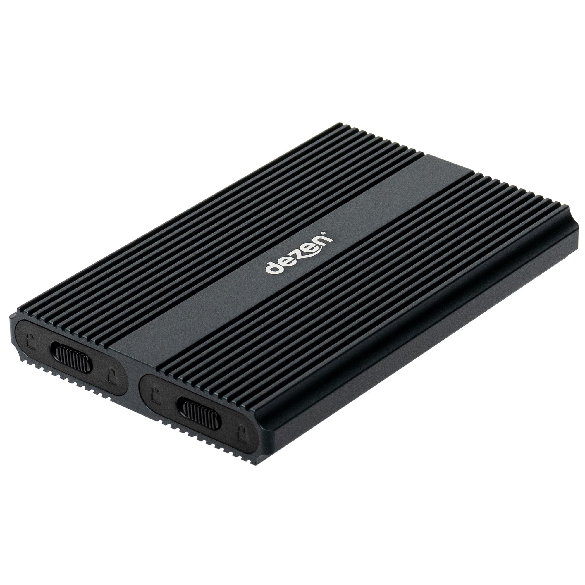 dezen M.2 Premium NVMe Dual Enclosure USB 3.2 Gen 2 - Sort Harddisk Tilbehør DZ-PRE-M22N-BLK