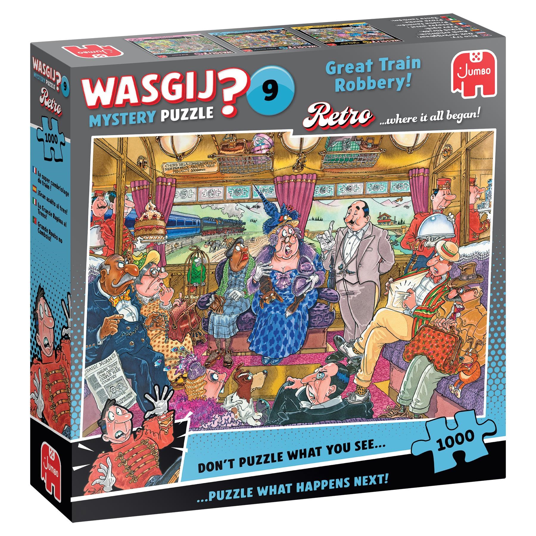 Wasgij Retro Mystery 9 The Great Train Robbery! (1000) Puslespil 1110100504