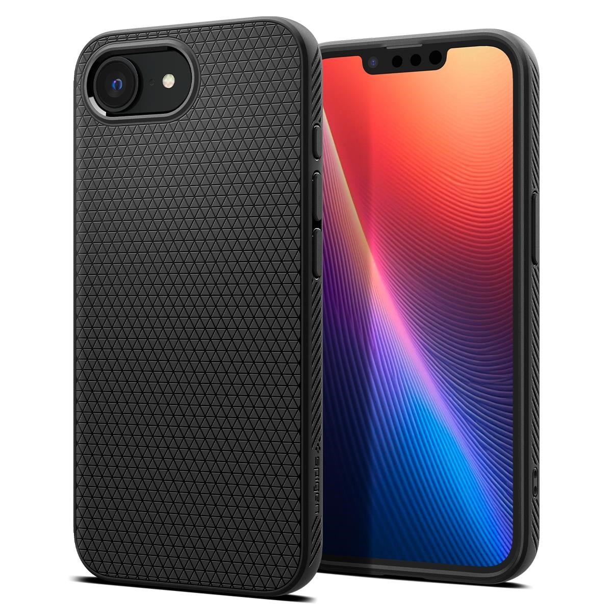 Spigen Liquid Air - matte black - iPhone 17e/16e Mobilcover ACS09161