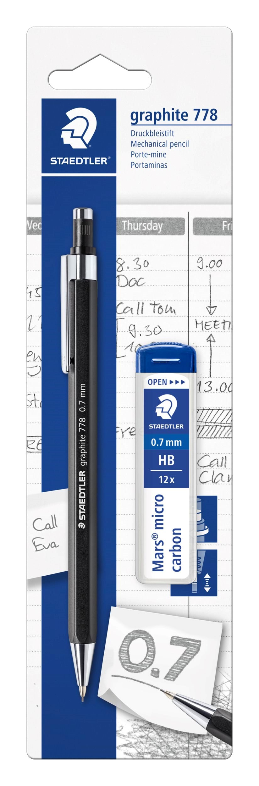 Stædtler MECHANICAL PENCIL 778 07 + MINER BK Tegneværktøj 7787ABK25D