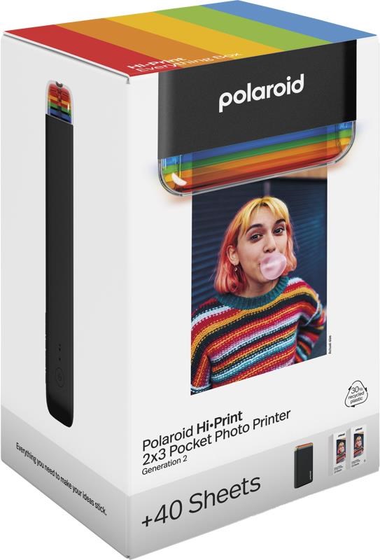Polaroid Hi-Print 2x3 Gen 2 Pocket Photo Printer Everything Box - Black Printer 006439