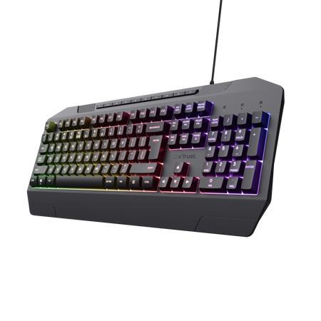 Trust GXT 836 Evocx Illuminated Gaming Keyboard - Black (Nordic) - Gaming Tastatur - Hollandsk - Sort Tastatur 24997