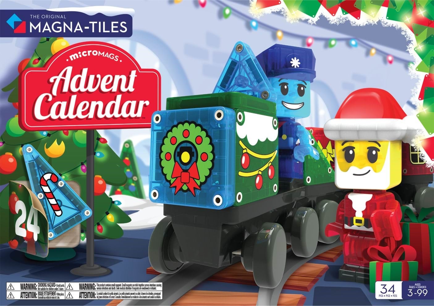 Magna-Tiles Julekalender, 34 dele Julekalender 90363