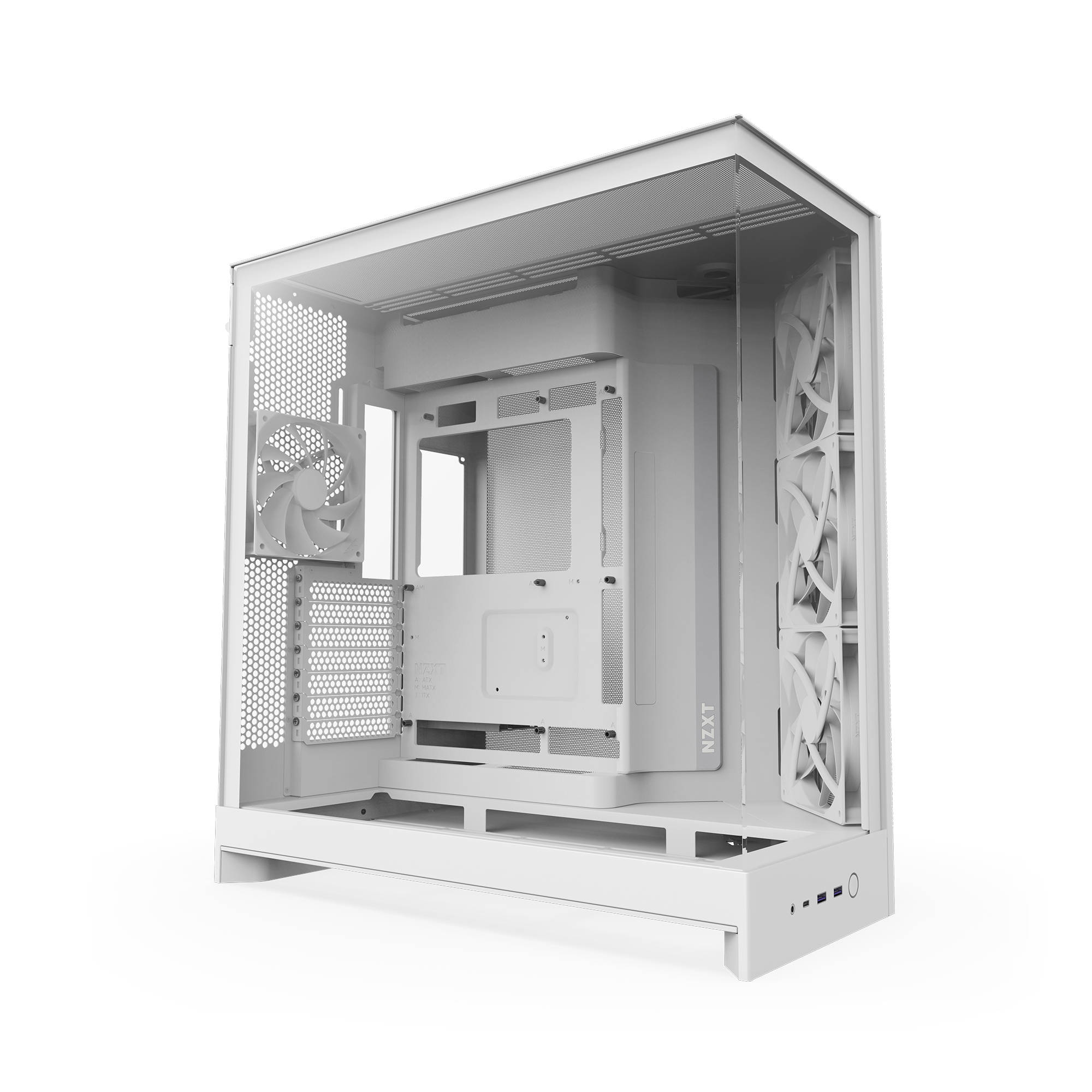 NZXT H9 Flow (2025) - All White - Kabinet - Miditower - Hvid Kabinet CM-H92FW-01