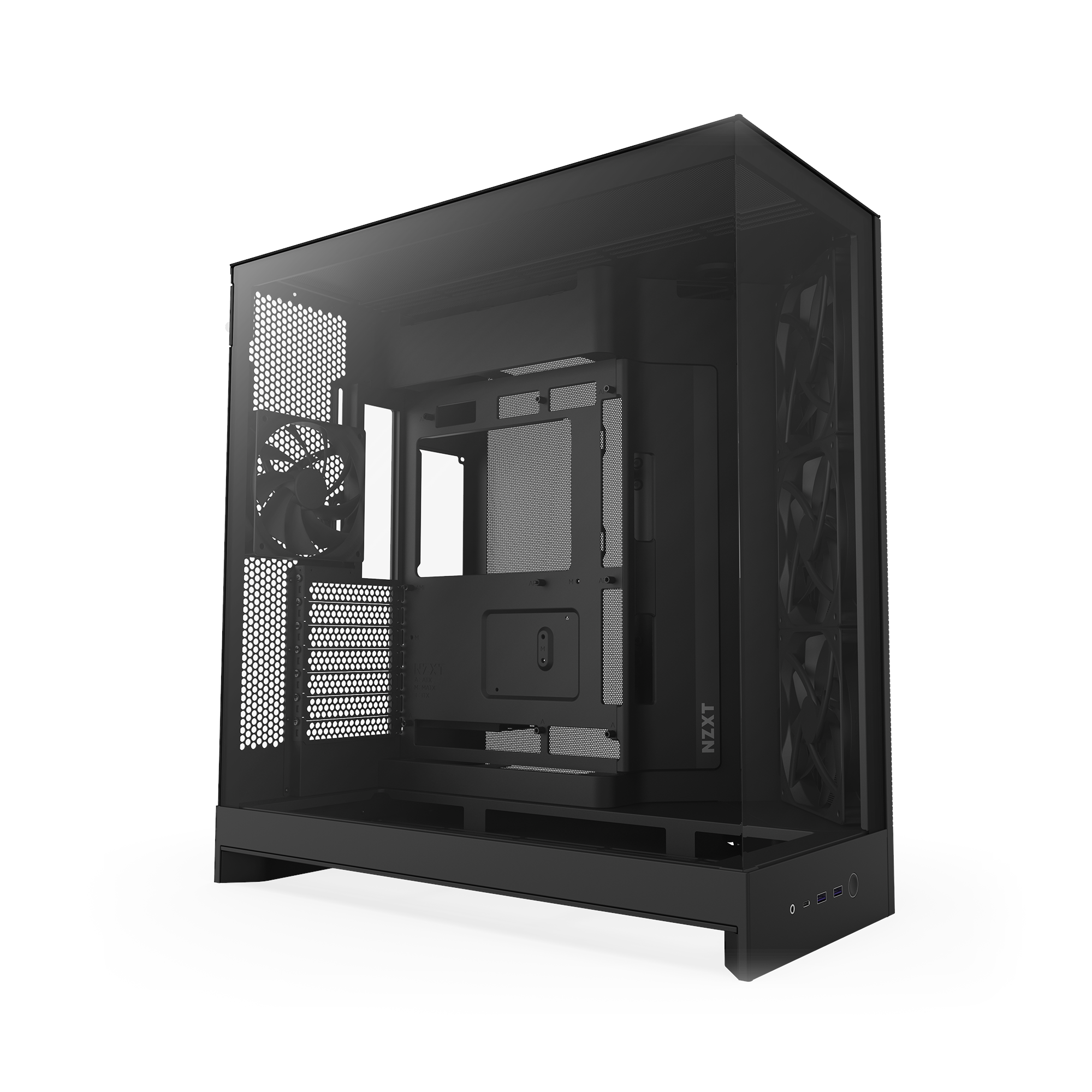NZXT H9 Flow (2025) - All Black - Kabinet - Miditower - Sort Kabinet CM-H92FB-01