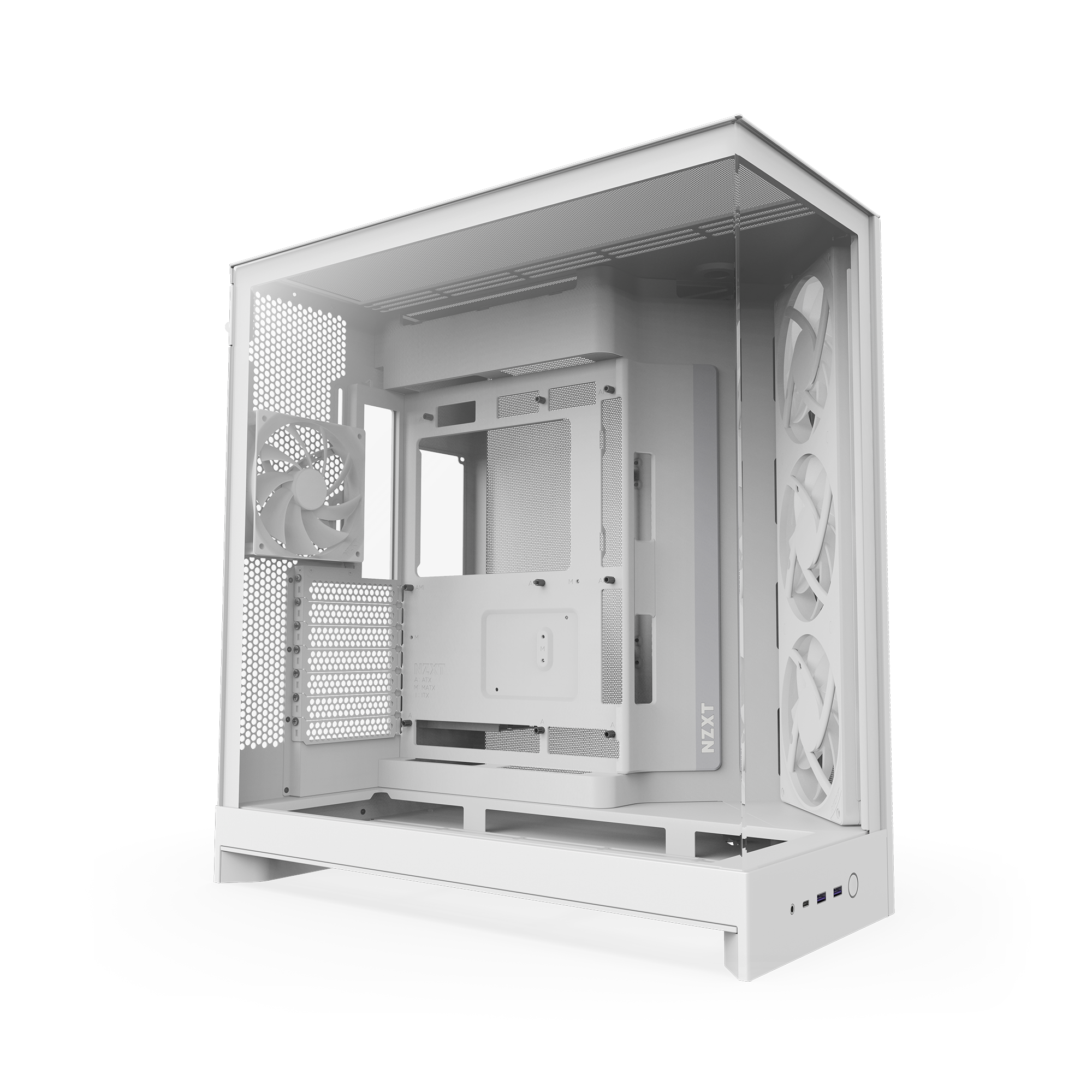 NZXT H9 Flow RGB (2025) - All White - Kabinet - Miditower - Hvid Kabinet CM-H92FW-R1