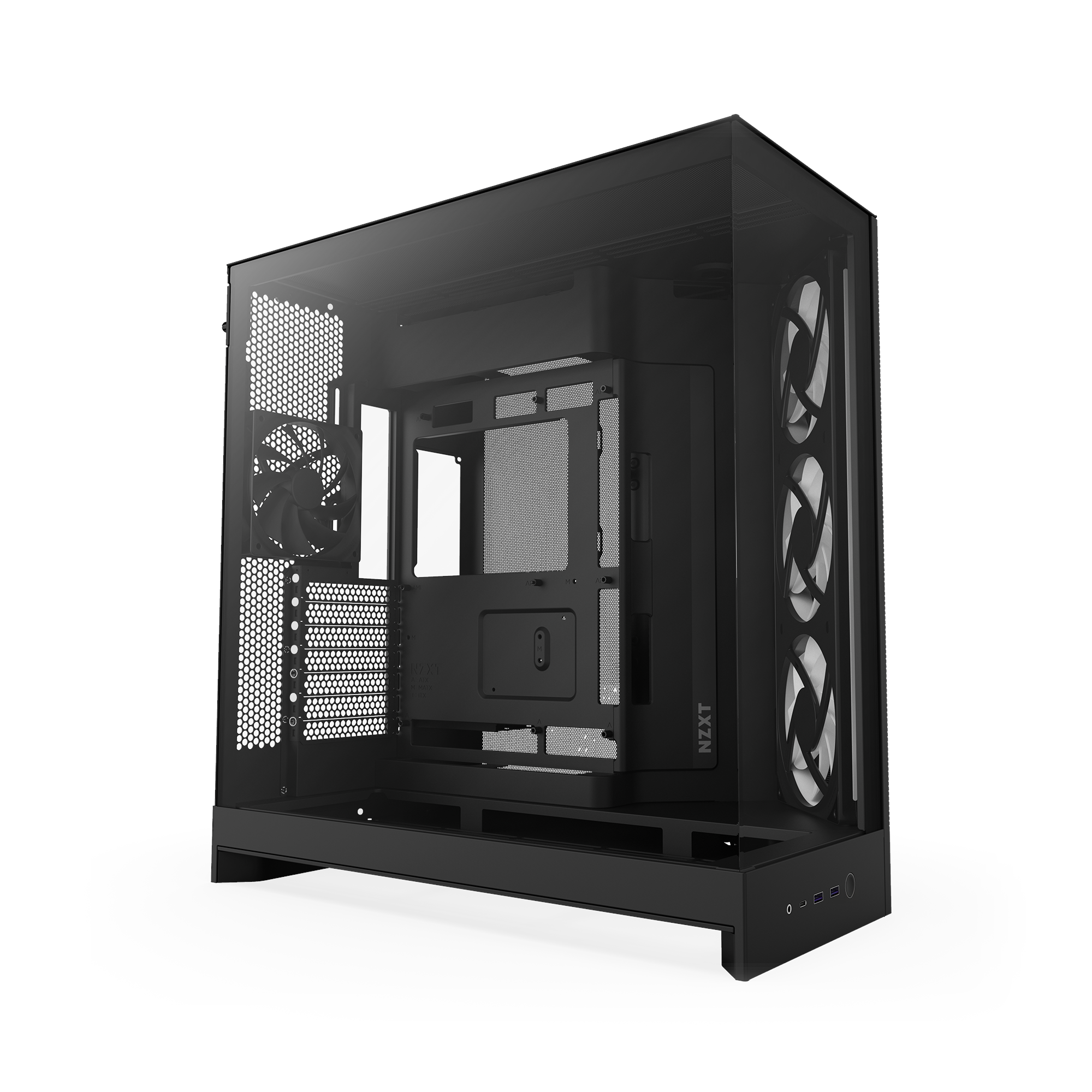 NZXT H9 Flow RGB (2025) - All Black - Kabinet - Miditower - Sort Kabinet CM-H92FB-R1