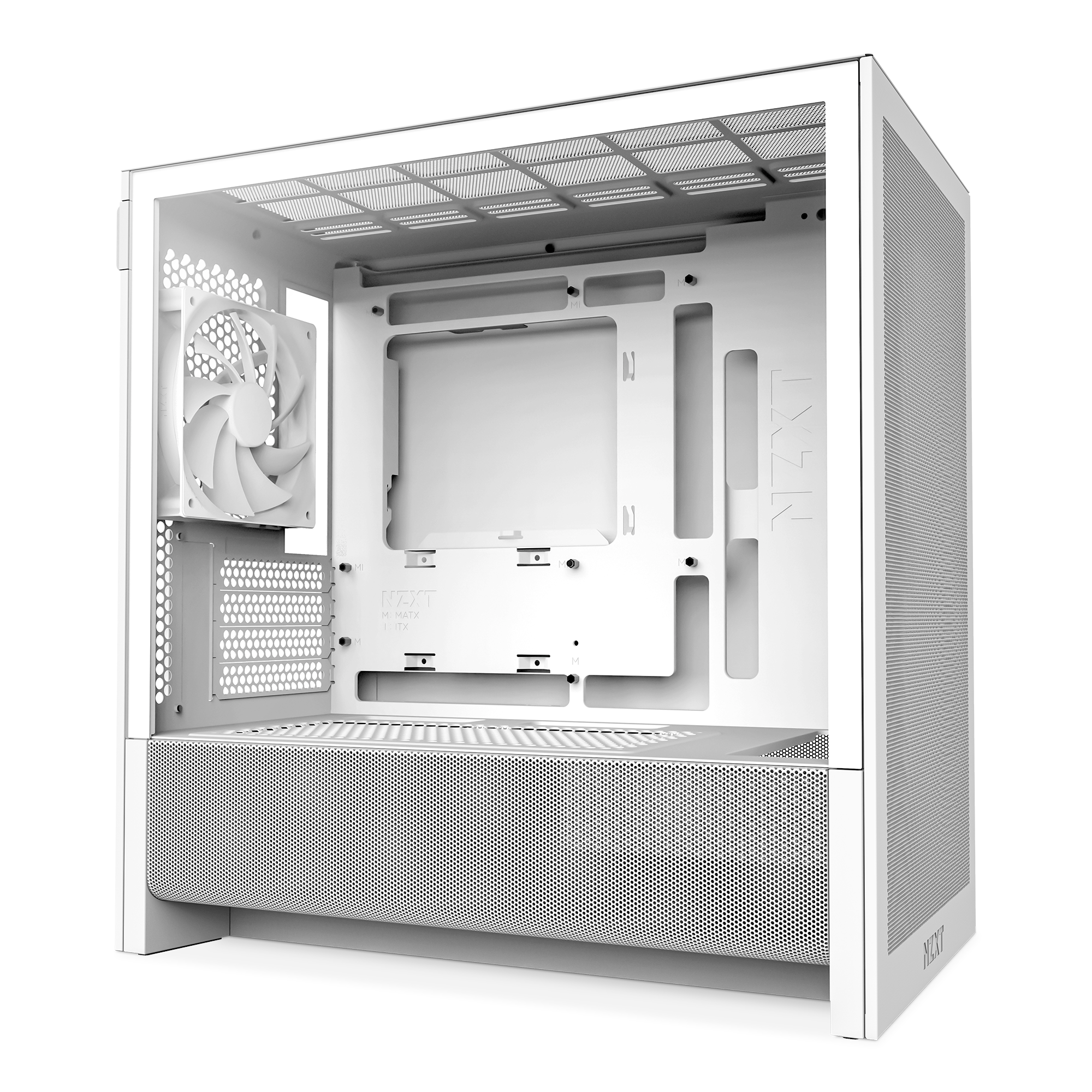NZXT H3 Flow (2025) - All White - Kabinet - Miditower - Hvid Kabinet CC-H31FW-01