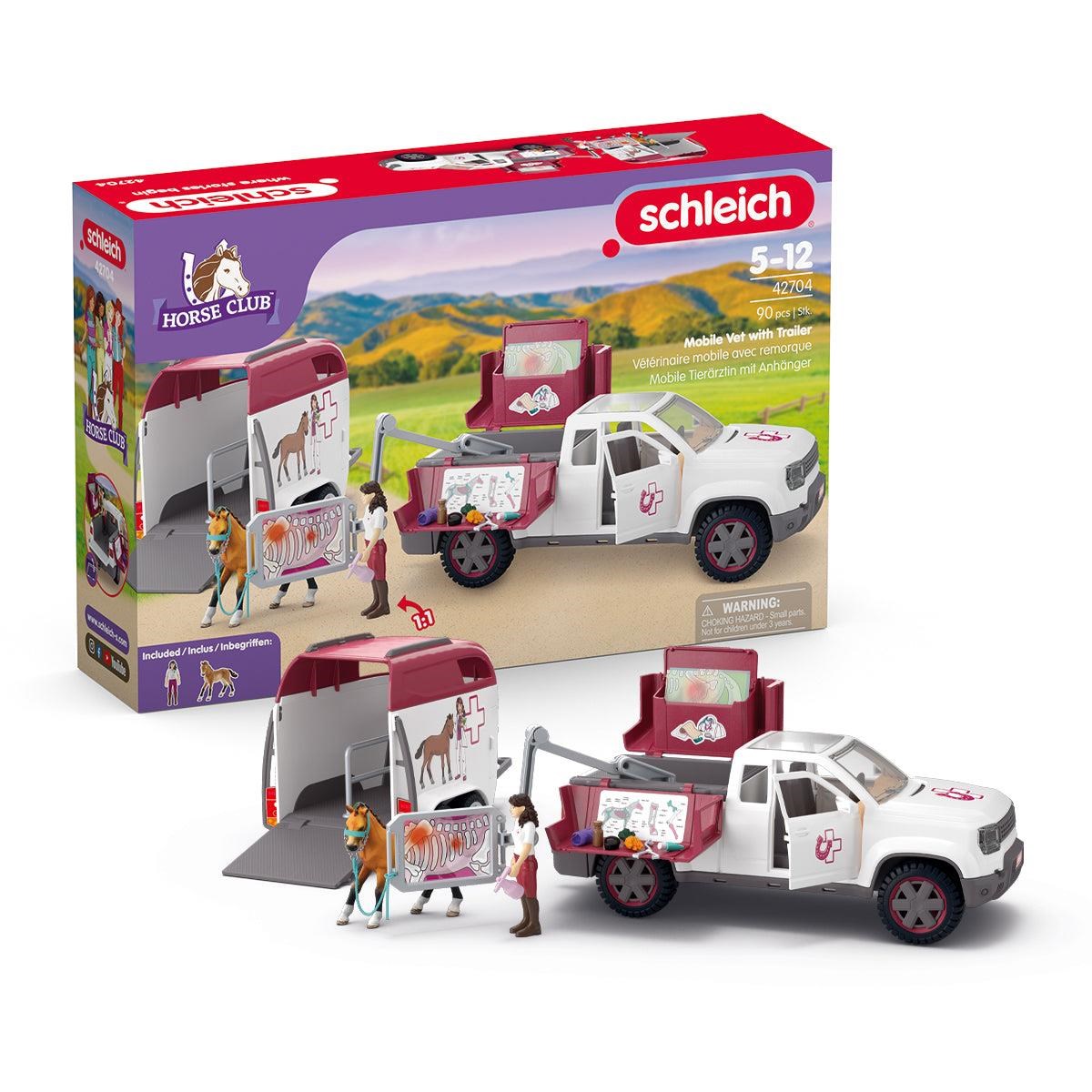 Schleich Mobil dyrlæge med trailer Legetøj 42704
