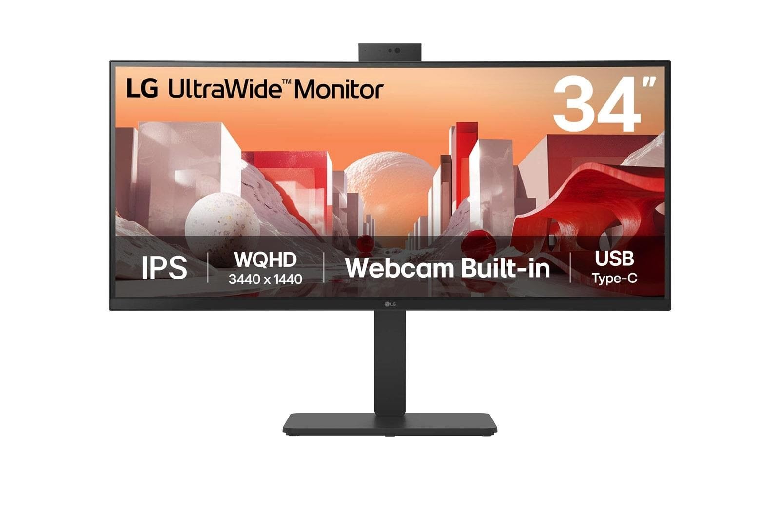 34" LG UltraWide 34BA85QE-B - 3440x1440 (UWQHD) - 60Hz - IPS - 90W USB-C - KVM switch
