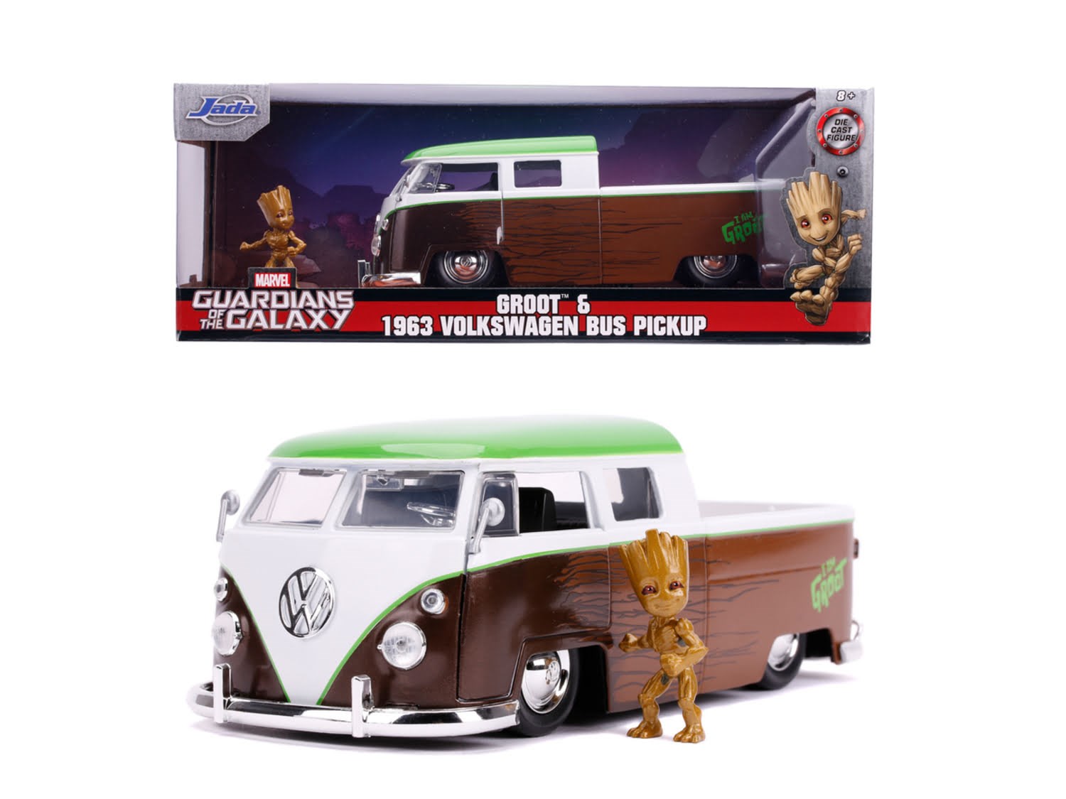 Jada Toys MarvEvi LOVE Groot 1963 Bus Pickup 1:24 Modelbil 253225013