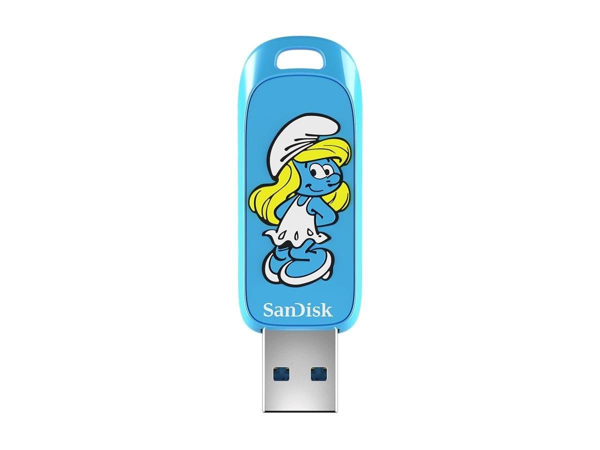 SANDISK Smølferne - Smølfine udgave - 256GB - USB Stick Usb Stick Blå SDCZIS-256G-G46