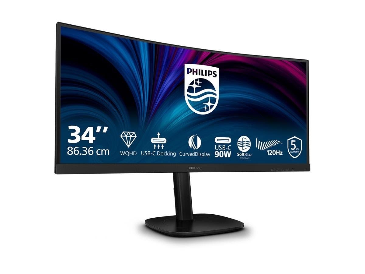 34" Philips 34B2U3600C - 3440x1440 (UWQHD) - 120Hz - VA - KVM switch Computerskærm Black 34B2U3600C/00