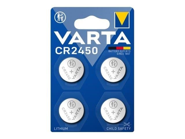 VARTA battery - 4 x CR2450 - lithium manganese Batteri 06450 101 404