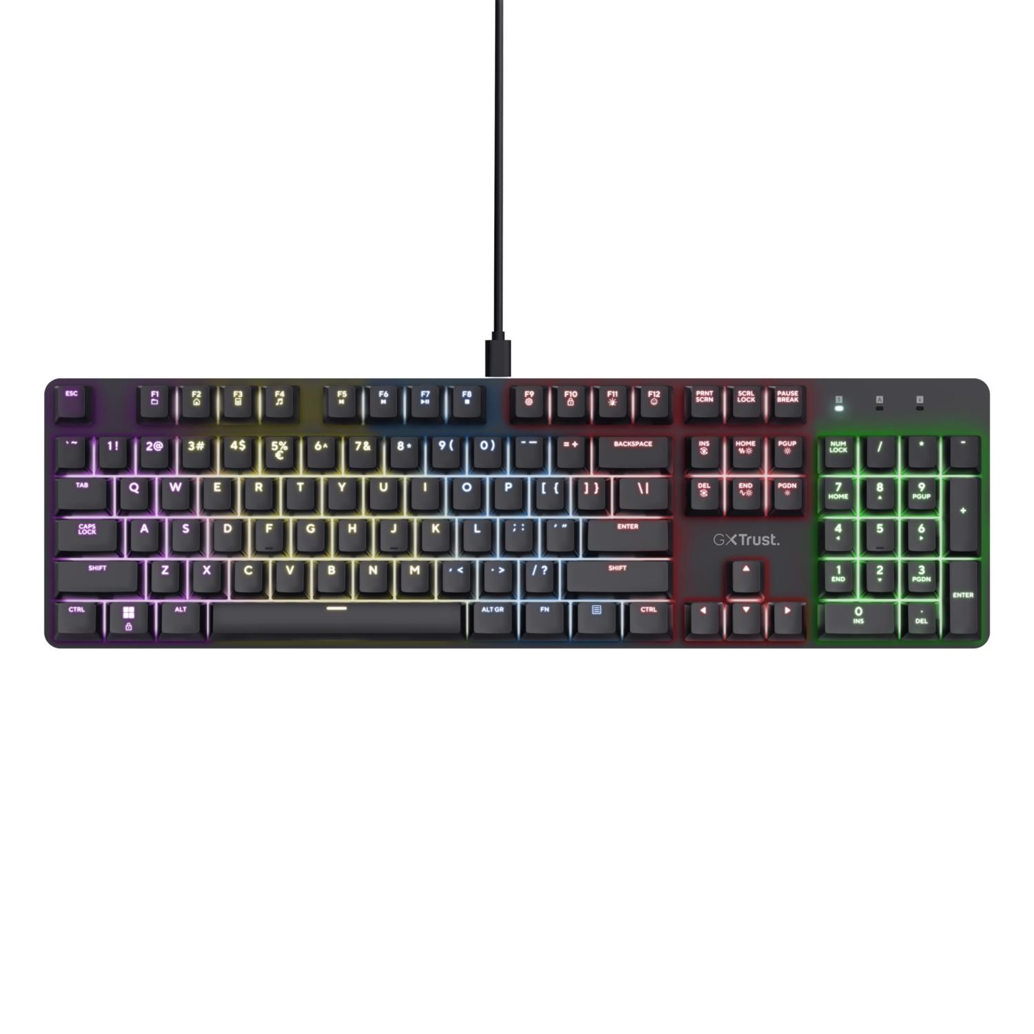 Trust GXT871 Zora Mechanical - Gaming Tastatur - Nordisk Tastatur 25681