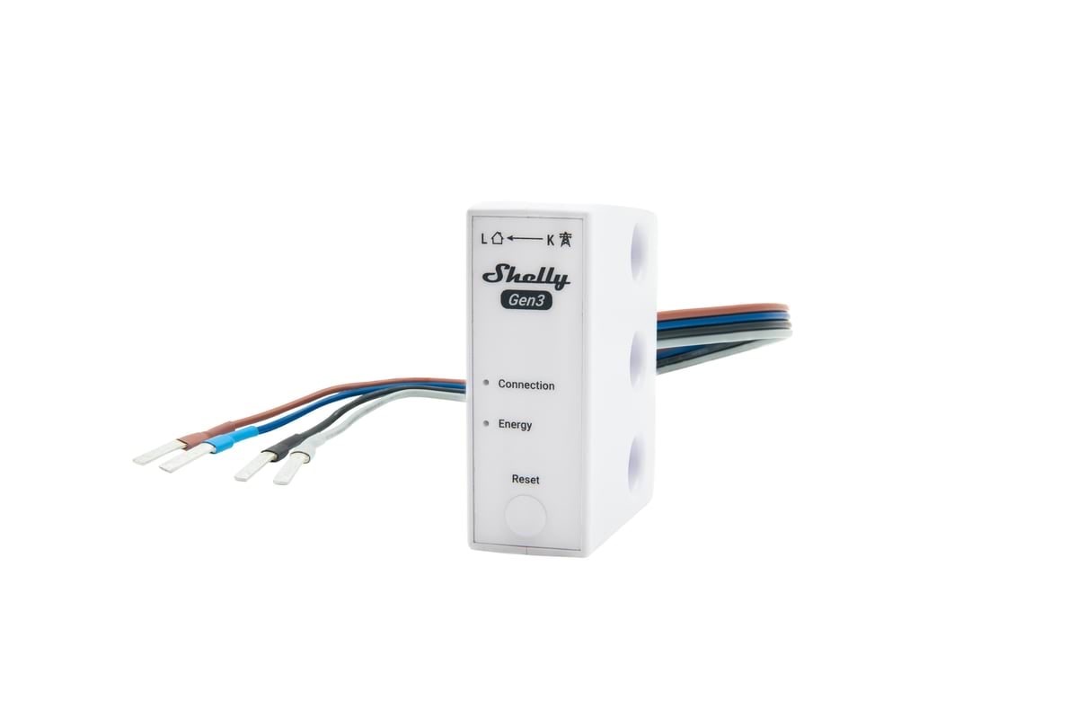 Shelly 3EM-63W Gen3 (wire model) - WiFi 3-faset energimåler, 63A Smart Home Shelly_3EM_63W_Gen3