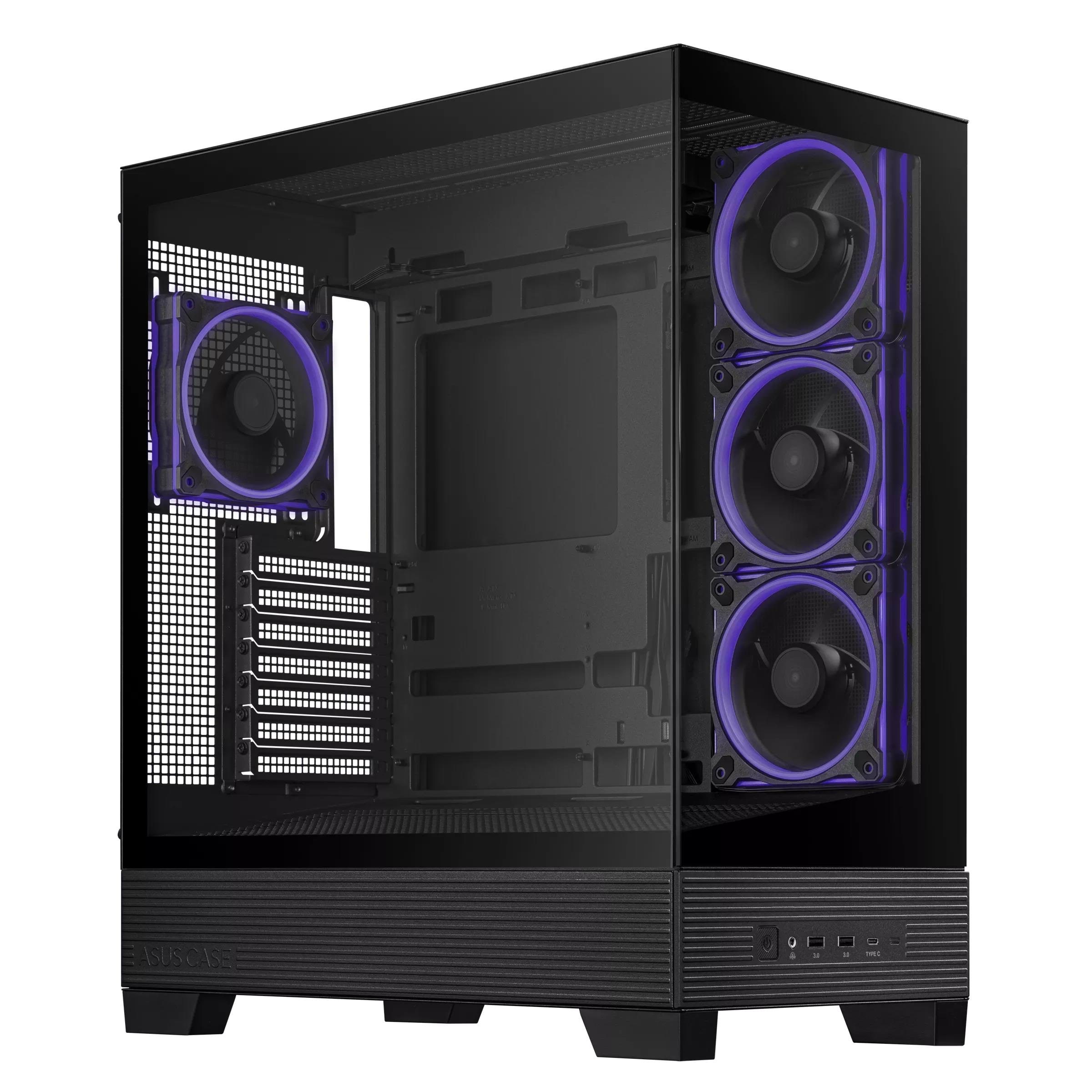 ASUS A31 PLUS TG ARGB BLACK - Kabinet - Miditower - Sort Kabinet 90DC00R0-B19000