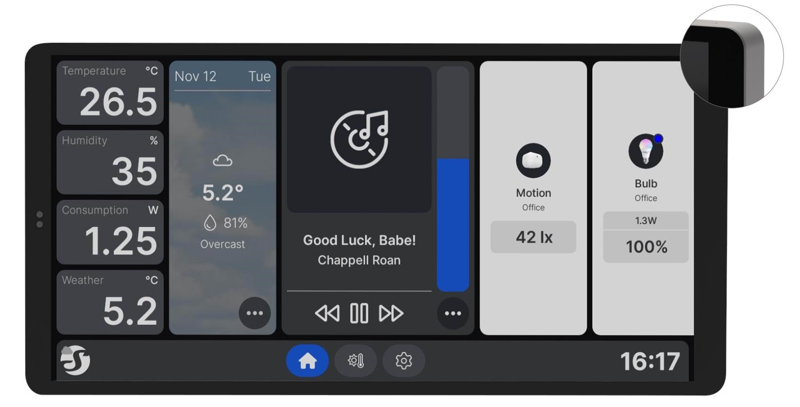 Shelly Wall Display X2 Silver - WiFi touch skærm Smart Home Shelly_Wall_Display_x2_w