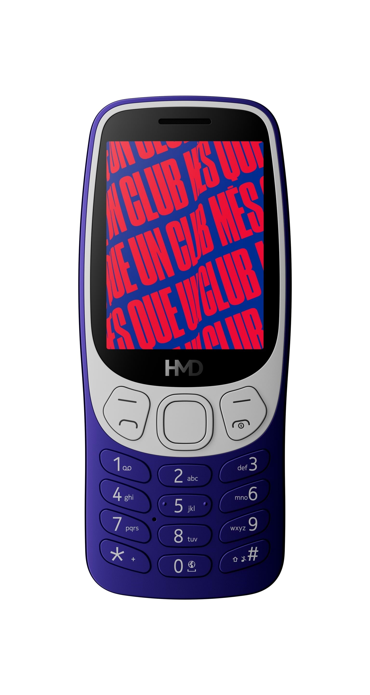 HMD 3210 Barca Edition - Blue Mobiltelefon Blå 1GF036MPG1L02