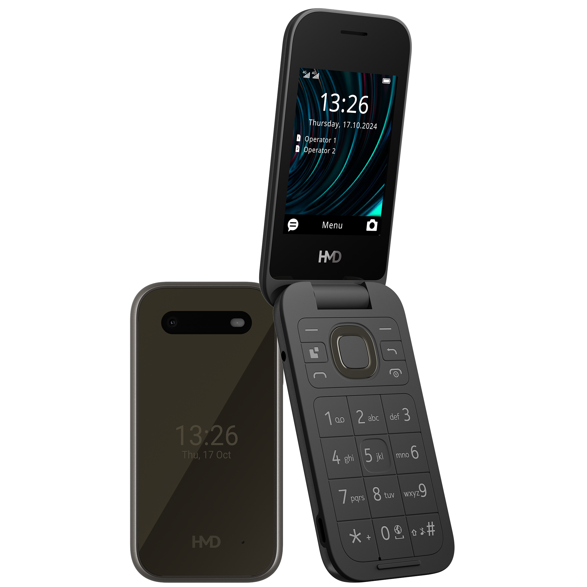 HMD 2660 Flip - Black Mobiltelefon Sort 1GF033CPH1L01