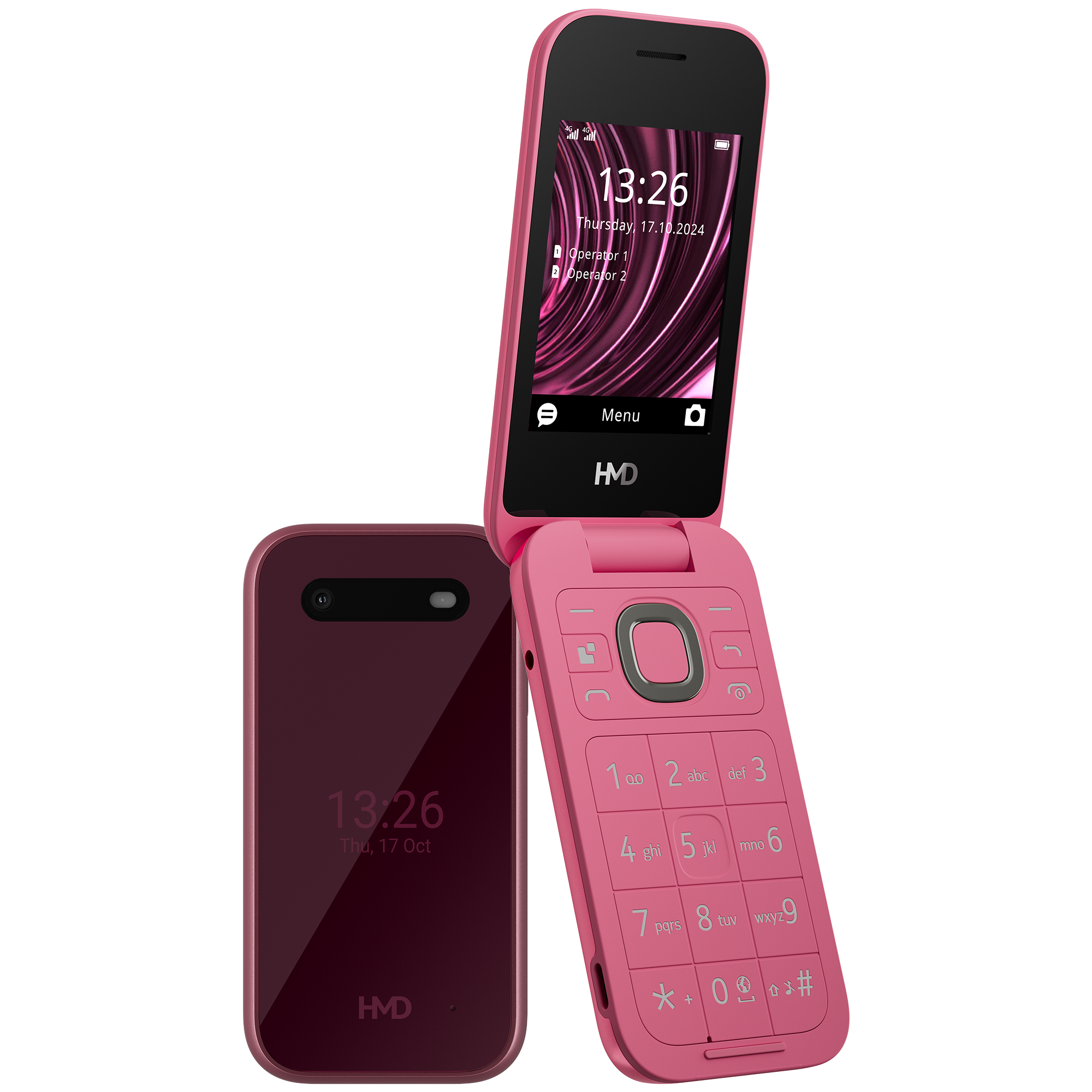 HMD 2660 Flip - Red Mobiltelefon Rød 1GF033CPC1L01