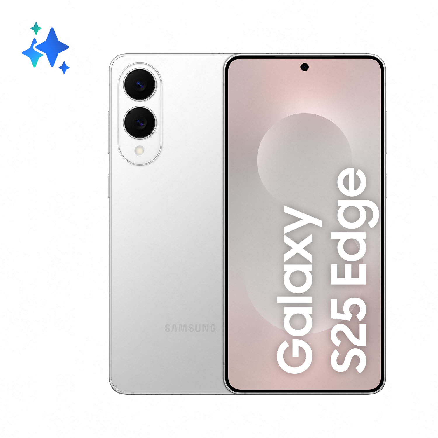 Samsung Galaxy S25 Edge 256GB/12GB - Titanium Silver Mobiltelefon Sølv SM-S937BZSDEUB