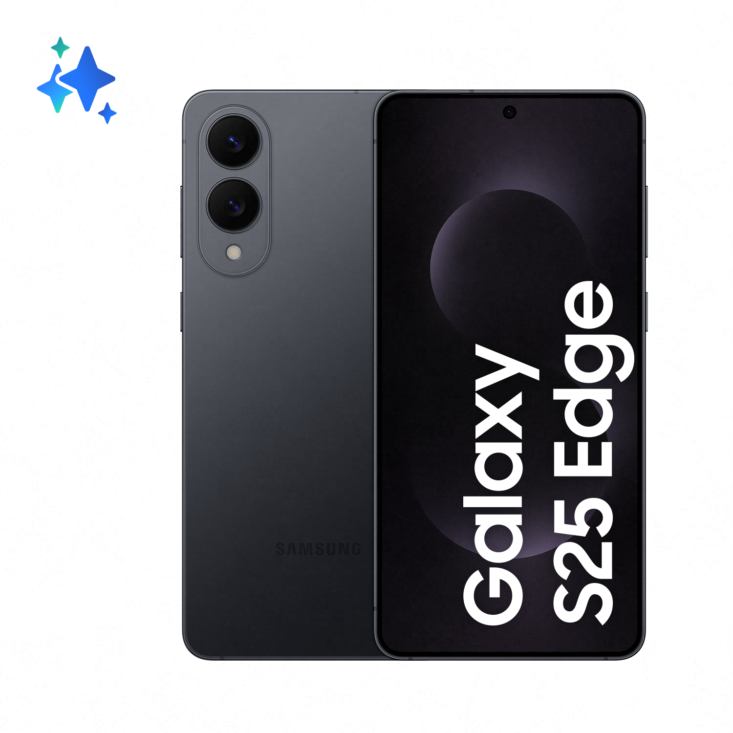 Samsung Galaxy S25 Edge 512GB/12GB - Titanium Jetblack Mobiltelefon Sort SM-S937BZKGEUB