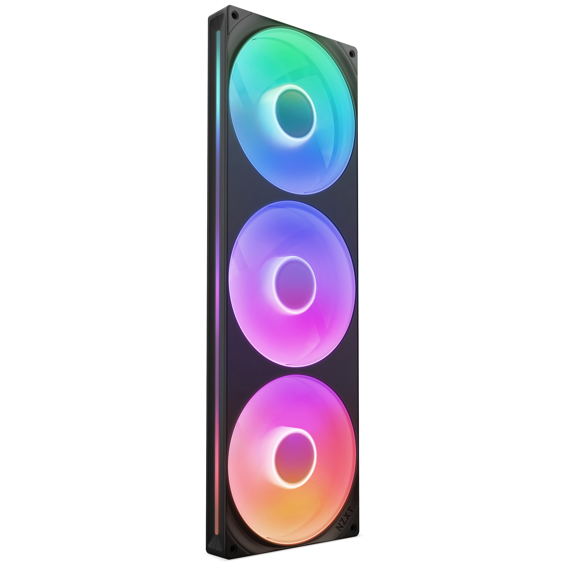 NZXT F420RGB Core (single frame 420mm fan) - Black - Kabinet køler - 420mm - Sort med RGB LED lys - 34 dBA