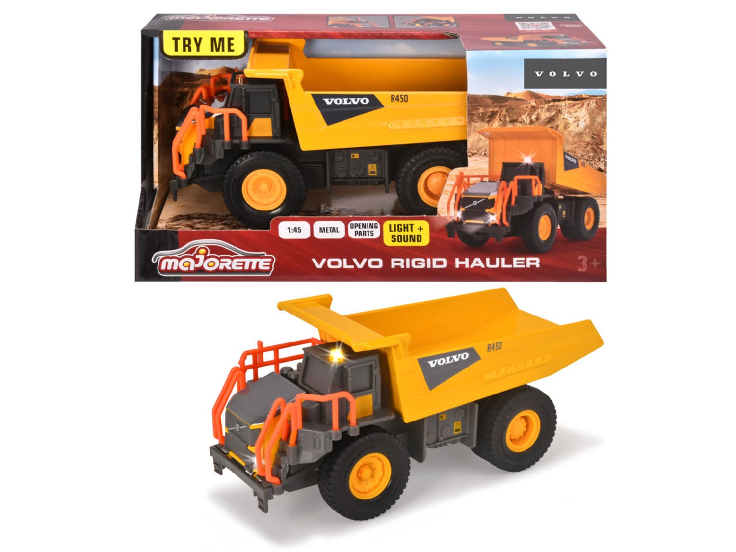 Majorette Grand Series - Volvo R45D Dumper Legetøjsbil 213723000