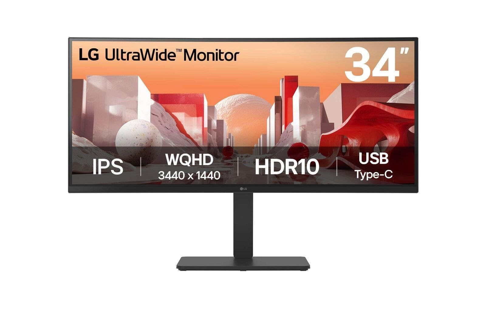 34" LG UltraWide 34BA75QE-B - 3440x1440 (UWQHD) - 60Hz - IPS - 90W USB-C - KVM switch