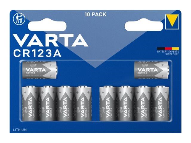 VARTA Professional battery - cylindrical - 10 x CR123A - primary lithium manganese Batteri 6205301461