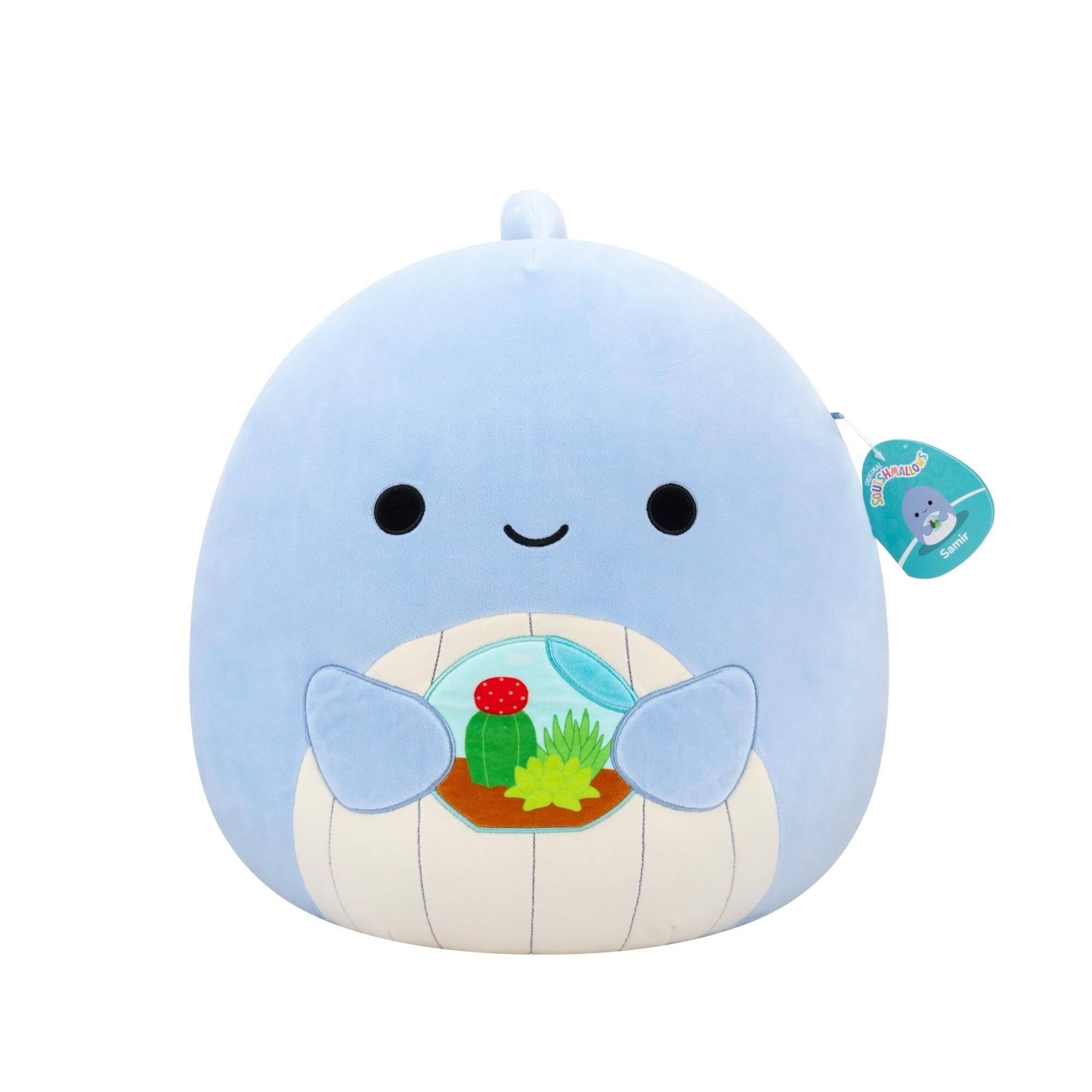 Squishmallows Samir the Whale Holding a Terrarium 40 cm Bamser 227699