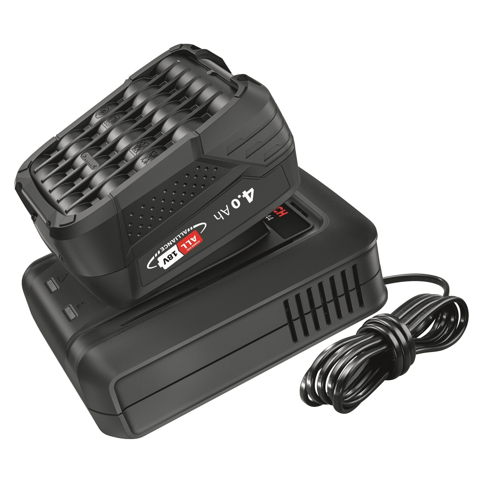 Bosch Batterisæt 18V 4,0Ah m/Lader AL18V-44 Akku Lader 1600A031T6