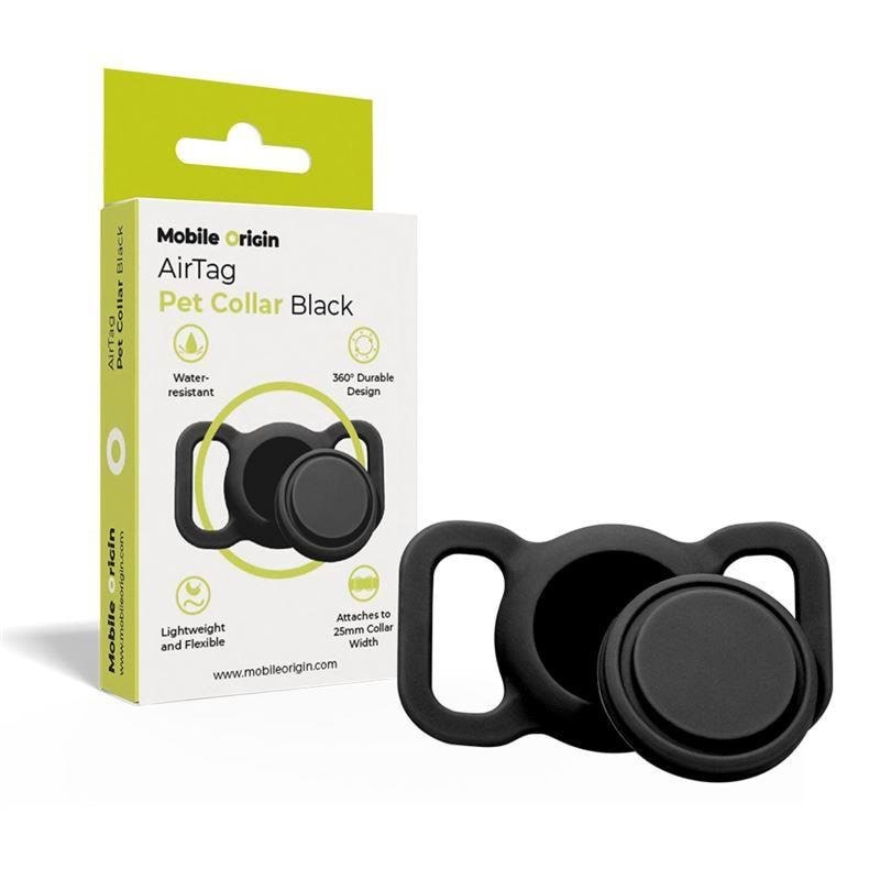 Mobile Origin AirTag Pet Collar - black Mobil Tilbehør MO-APC-BLK