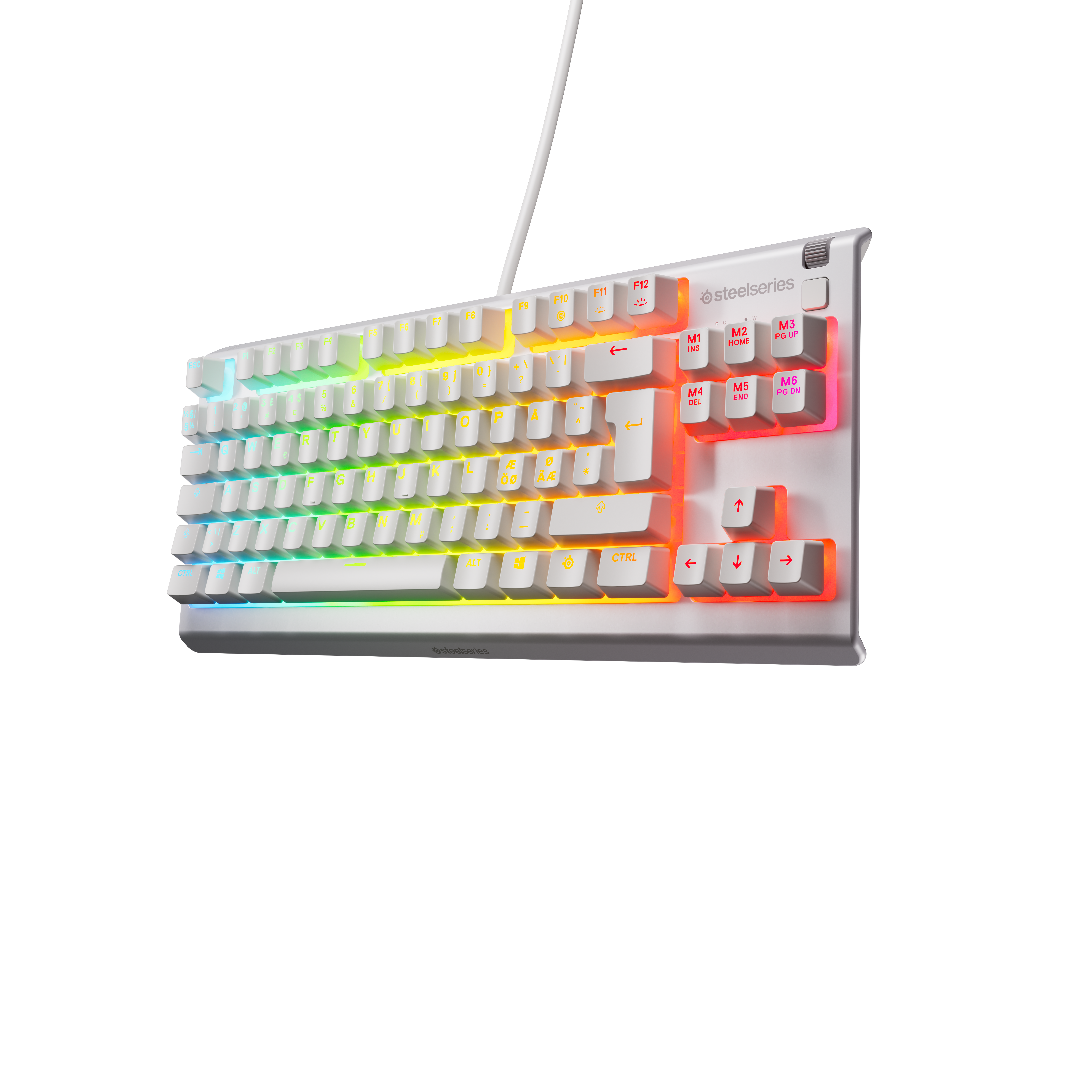 SteelSeries Apex 3 TKL - Gaming Tastatur - Uden Numpad - Nordisk - Hvid