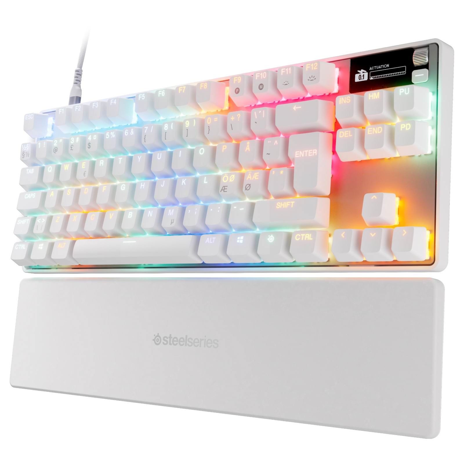 SteelSeries Apex Pro TKL Gen 3 - Gaming Tastatur - Uden Numpad - Nordisk - Hvid