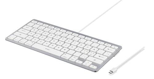 Deltaco USB-C Keyboard for iOS/MacOS - Tastatur - Uden Numpad - Nordisk - Sølv