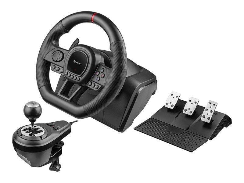 Tracer SimRacer - wheel pedals and gear shift lever set - wired - Wired Steering wheel & Pedal set - Sony PlayStation 4 Spil Tilbehør TRAJOY47345